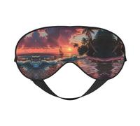 Tropical Sunset Double Side Eye Mask, Adjustable Strap Eye Mask, Eye Sleep Shade Cover, Blocks Light Eye mask