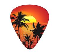 Tropical Sunset Guitar Paddle 12 Pack Guitar Pickup Suitable For Playing Acoustic Guitars, Electric Guitars, Etc.