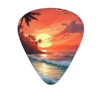 Tropical Sunset Guitar Picks Set-Premium Abs Material,Various Thicknesses-Enhance Your Playing Experience