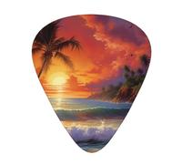 Tropical Sunset Guitar Picks Set-Premium Abs Material,Various Thicknesses-Enhance Your Playing Experience