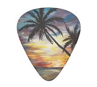 Tropical Sunset Guitar Plectrums 12 Pieces Set =>> Comfortable In The Hand With Smooth Edges Three Thicknesses To Match
