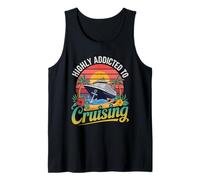 Tropical Sunset Highly Addicted to Cruising Cruise Ship Tank Top