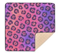 Tropical Sunset Leopard Soft Foam Baby Play Mat for Indoor Outdoor Cozy Breathable Infant Play Activity Mat for Babies Infants Toddlers, 50'' x 50''