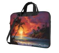 Tropical Sunset Print Stylish Printed Laptop Bag Modern Retro Computer Tote For Her Unique Birthday Gift