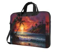 Tropical Sunset Print Stylish Printed Laptop Bag Modern Retro Computer Tote For Her Unique Birthday Gift