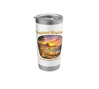 Tropical Sunset Rio Janeiro Beach Design Stainless Steel Insulated Tumbler