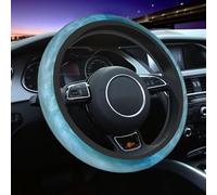 Tropical Sunset Sea Turtle Sandy Beach Steering Wheel Cover Universal 15 Inch Sports Style Elastic Breathable Comforts Car Steering Wheel Accessories