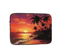 Tropical Sunset Seaside Laptop Sleeve for Women Men, 10 Inch Waterproof Laptop Bag Lightweight Notebook Computer Cover Bag