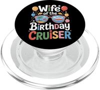 Tropical Sunset Wife Of The Birthday Cruiser Fun PopSockets PopGrip for MagSafe
