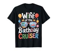 Tropical Sunset Wife Of The Birthday Cruiser Fun T-Shirt