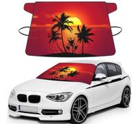 Tropical Sunset Windproof Car Windshield Snow Cover Anti-Theft Door Flaps UV Resistant Waterproof Wiper Protector for All Vehicles