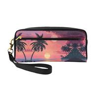 Tropical Sunset Women Travel Makeup Pouch Makeup Bag for Purse Portable Toiletry Bag Accessories Organizer