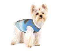 Tropical Swing Elephant Print Adorable Cotton Small Dog Clothes Pet Shirt, Soft Breathable Sleeveless Tank Top For Puppy, Cats And Chihuahua