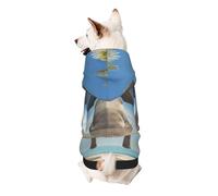 Tropical Swing Elephant Print Dog Hoodie For Small Dogs, Warm, Soft, And Breathable Sweatshirt, Easy To Wear Jumper, Pet Winter Weather Coat Pullover