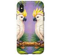 Tropical symphony with cockatoos and flowers Case for iPhone X/XS