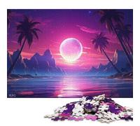Tropical Synthwave Mirage Puzzle for Adults And Teenagers 1000 Pieces Puzzles for Teenagers Gifts Game Toys for Adults 1000pcs (75x50cm)