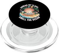 Tropical Tease Spread My Flaps, Smell the Ocean Funny Shell PopSockets PopGrip for MagSafe