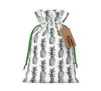Tropical Theme Pineapple Fruit Pattern Christmas Bags Gift Snacks Hamper Happy Halloween Drawstring Wedding Party Bags Presents