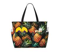 Tropical Theme Pineapple Fruit Pattern Print Large Capacity Travel Bag For Women Beach Tote Bags Duffle Bag,For Travel Gym Vacation