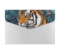 Tropical Tiger Folder Water-Resistant Accordion Files Organizer Moisture-Proof Expanding File Folder Pockets Reusable Clear File Folders Files Bags Document Holder