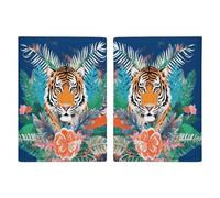 Tropical Tiger Print Passport Holder Slim PU Leather Passports Wallet Portable Passports Protector Passport Cover