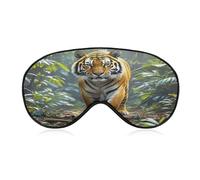 Tropical Tiger Sleep Mask for Men Women Elastic Strap Eyeshade Lightweight Sleeping Blindfold Soft Breathable Eye Cover Comfortable Sleep Shade Cover for Sleeping Travel