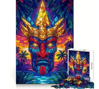 Tropical Totem Teenagers Puzzles 1000 Piece Jigsaws Sharp Recall Serene Activity Uniform Cut Joyful Xmas (38x26cm)