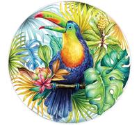 Tropical Toucan 1000 Piece Round Jigsaw Puzzle