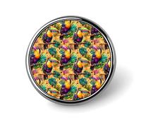 Tropical Toucan Art Print Enamel Pins for Backpack - Cute Jacket Coat Hat Bags Badge Pins, Funny Unique Novelty Button Pin Women Men Fashion Jewelry Accessories