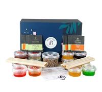 Tropical Treasures - Fruit Bubble Tea Kit | 8 Different Fruit Tea Flavours, 8 - Boba & Jelly, Tapioca pearls bubble tea (Serves 8) | Green tea and Assam bags | 2 - Recipe cards by Boba Bar London.