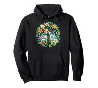 Tropical Tree of Life with Hummingbirds and Flowers Pullover Hoodie