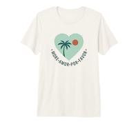 Tropical Tree Palm Heart Beach Paradise Summer Premium T-Shirt