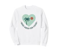 Tropical Tree Palm Heart Beach Paradise Summer Sweatshirt