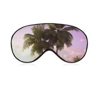 Tropical Tree Pink Eye Mask, Side Sleeping Mask Light Blindfold Sleeping Mask Nose Pad and Elastic Band for Children Women and Men