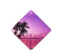 Tropical Tree Pink Printing 10 Pieces Air Freshener Car Hanging Cards Air Freshener Sheets With Rope For Cars Home