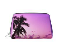 Tropical Tree Pink Toiletry Pouch, Travel-Friendly Makeup Organizer for Makeup Brushes, Lipsticks