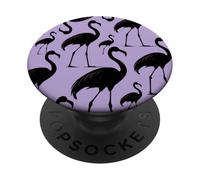 Tropical Trendy Bird Animals Trendy Cool Purple Flamingo PopSockets Adhesive PopGrip