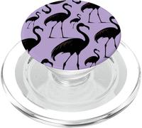 Tropical Trendy Bird Animals Trendy Cool Purple Flamingo PopSockets PopGrip for MagSafe