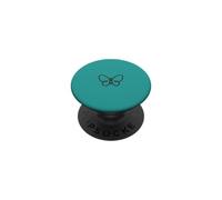 Tropical Turquoise Hand Drawn Butterfly Minimalist Nature PopSockets Adhesive PopGrip