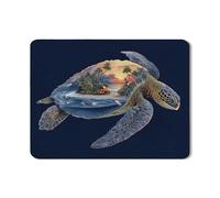 Tropical Turtle Dish Drying Mats For Kitchen Counter, Colorful Ocean Absorbent Rubber Dish Drainer Mat, Summer PU Leather Drying Pad For Coffee Bar 18x24 Inch