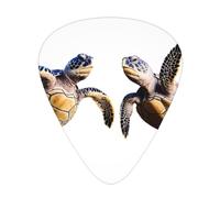 Tropical turtle swimming Printed pick set - 12 pieces, thin, medium and thick guitar picks, suitable for guitar, bass, electric guitar and ukulele