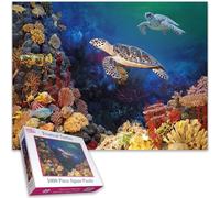 Tropical Turtles 1000 Piece Jigsaw Puzzle for Adults | Vibrant Ocean & Coral Reef Scene with Sea Turtles | Challenging Nature-Inspired Jigsaw for Marine Life & Turtle Lovers