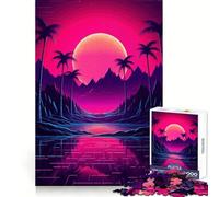 Tropical Twilight Harmony 1000 Pieces Puzzles for Teenagers Analytical Skill Quiet Fun Tight Join Chic Xmas Gift (50x75cm)