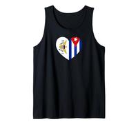 Tropical U.S. Isles and Cuba Flags: Heart Shaped Unity Tank Top