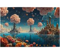 Tropical Underwater Coral Butterfly World 1000 Piece Wooden Jigsaw Puzzle, Educational 29.5x19.7 Inch
