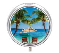 Tropical Vacation at The Beach Pill Case Travel Medicine Organizer Box