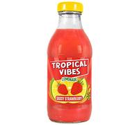 Tropical Vibes Lemonade Sassy Strawberry Drink, Exotic Flavors, Refreshing Summer Drink, Pack of 15.