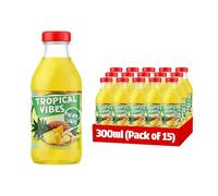 Tropical Vibes Pineapple & Ginger Drink, Exotic Flavors, Refreshing Summer Drink, Pack of 15.