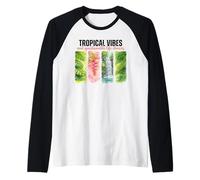 Tropical Vibes Questionable Life Choices Art Raglan Baseball Tee