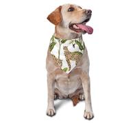Tropical Vintage Banana Tree Cheetah FlowerDog Bandanas Cat Puppy Scarfs Washable Pet Handkerchief